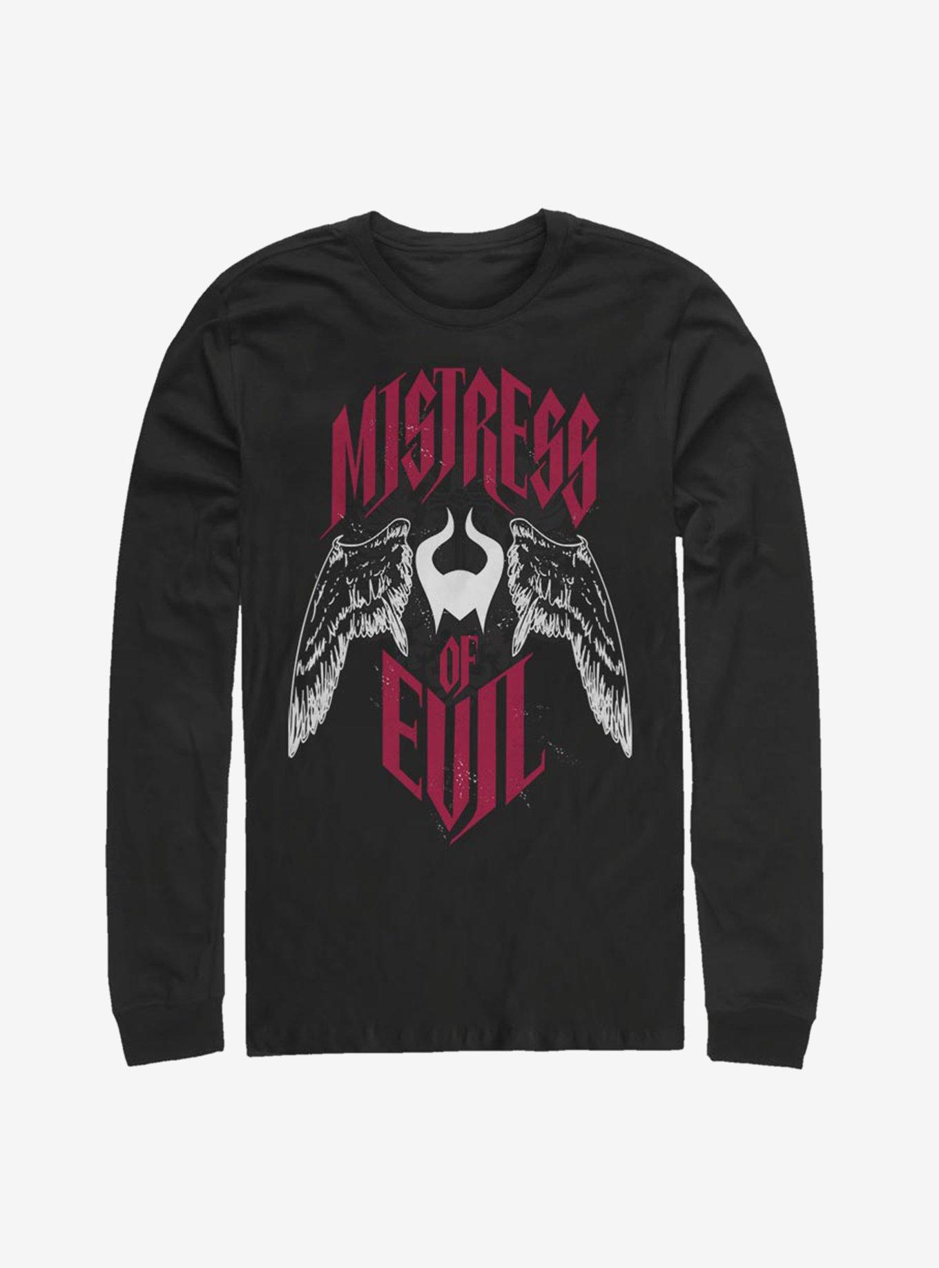 Disney Maleficent: Mistress Of Evil With Wings Long-Sleeve T-Shirt, BLACK, hi-res