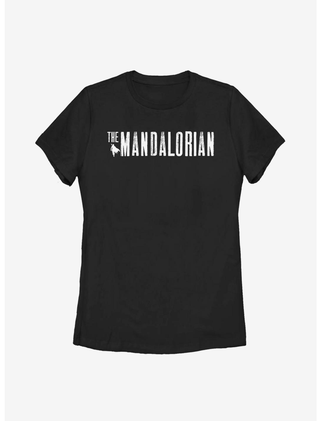 Star Wars The Mandalorian Simplistic Logo Womens T-Shirt, BLACK, hi-res
