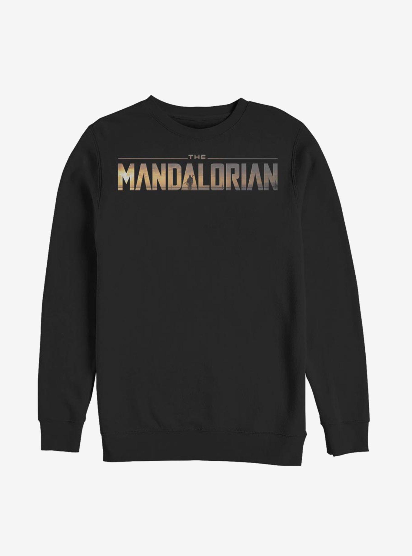 Star Wars The Mandalorian Logo Sweatshirt, BLACK, hi-res