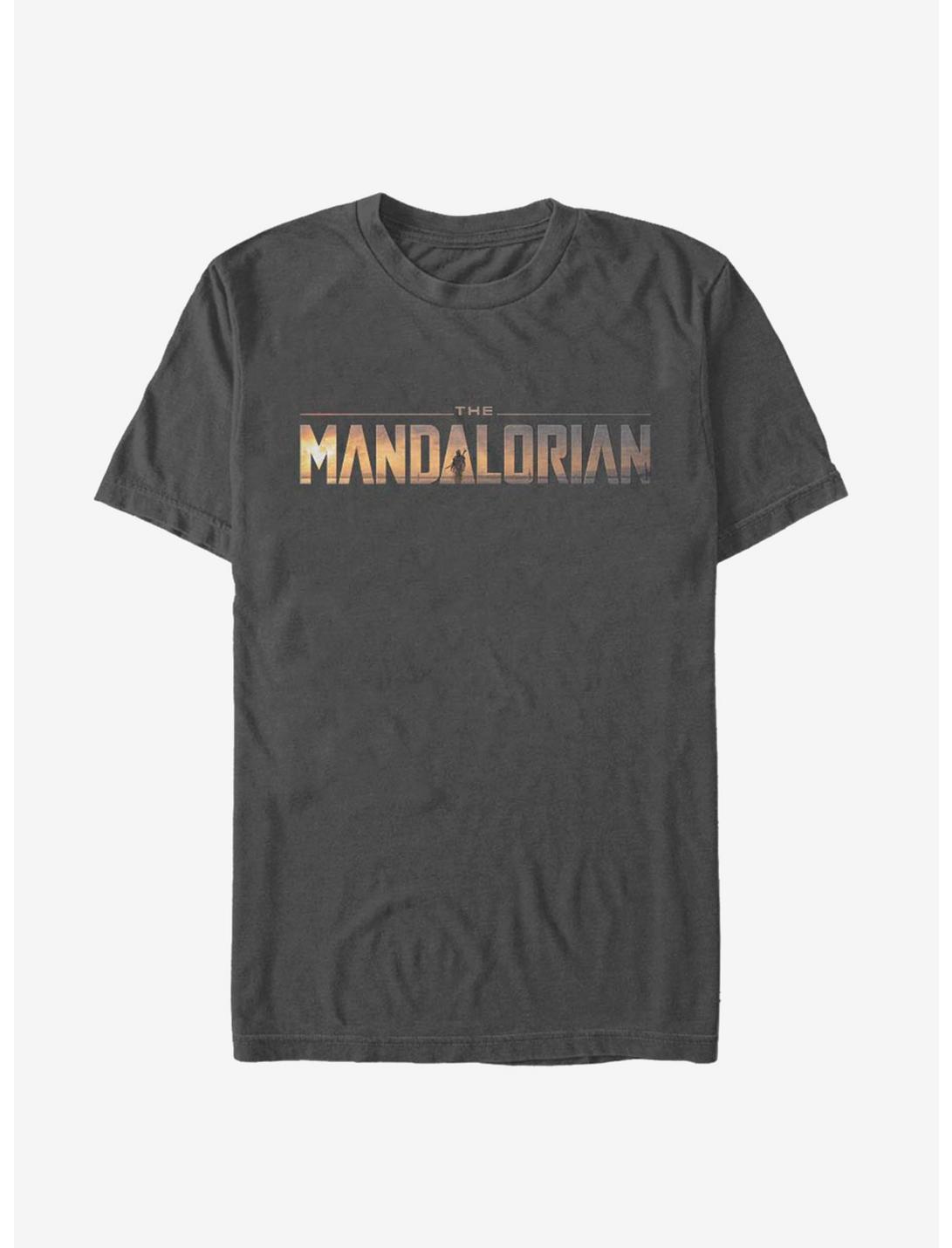 Star Wars The Mandalorian Logo T-Shirt, CHARCOAL, hi-res