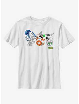 Star Wars Episode IX The Rise Of Skywalker Cartoon Droid Lineup Youth T-Shirt, , hi-res