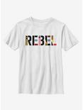 Star Wars Episode IX The Rise Of Skywalker Rebel Simple Youth T-Shirt, WHITE, hi-res