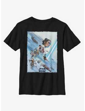 Star Wars Episode IX The Rise Of Skywalker Rey Poster Youth T-Shirt, , hi-res