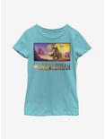 Star Wars The Mandalorian Colorful Landscape Youth Girls T-Shirt, TAHI BLUE, hi-res