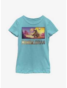 Star Wars The Mandalorian Colorful Landscape Youth Girls T-Shirt, , hi-res