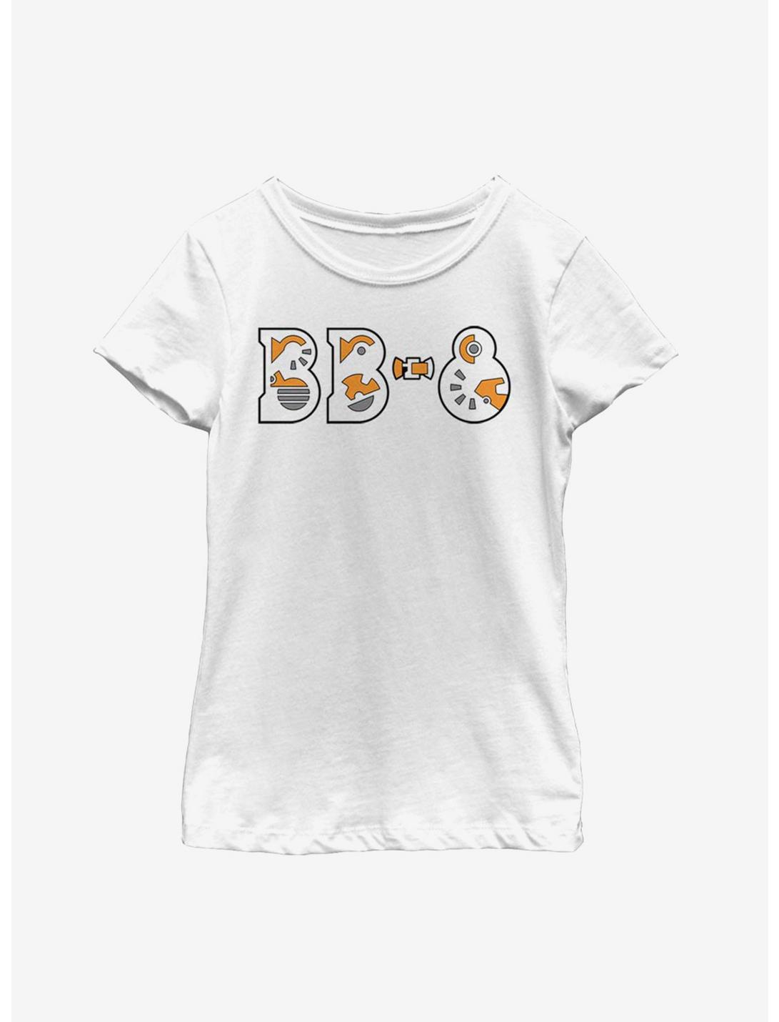Star Wars Episode IX The Rise Of Skywalker BB-8 Droid Parts Youth Girls T-Shirt, WHITE, hi-res