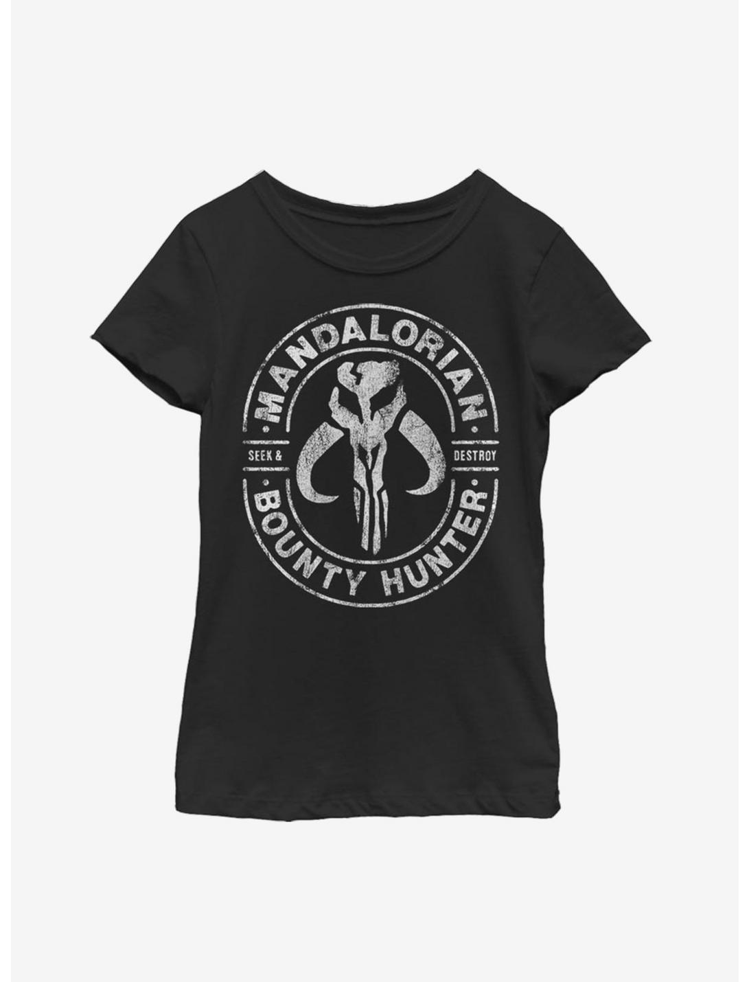 Star Wars The Mandalorian Gun for Hire Youth Girls T-Shirt, BLACK, hi-res