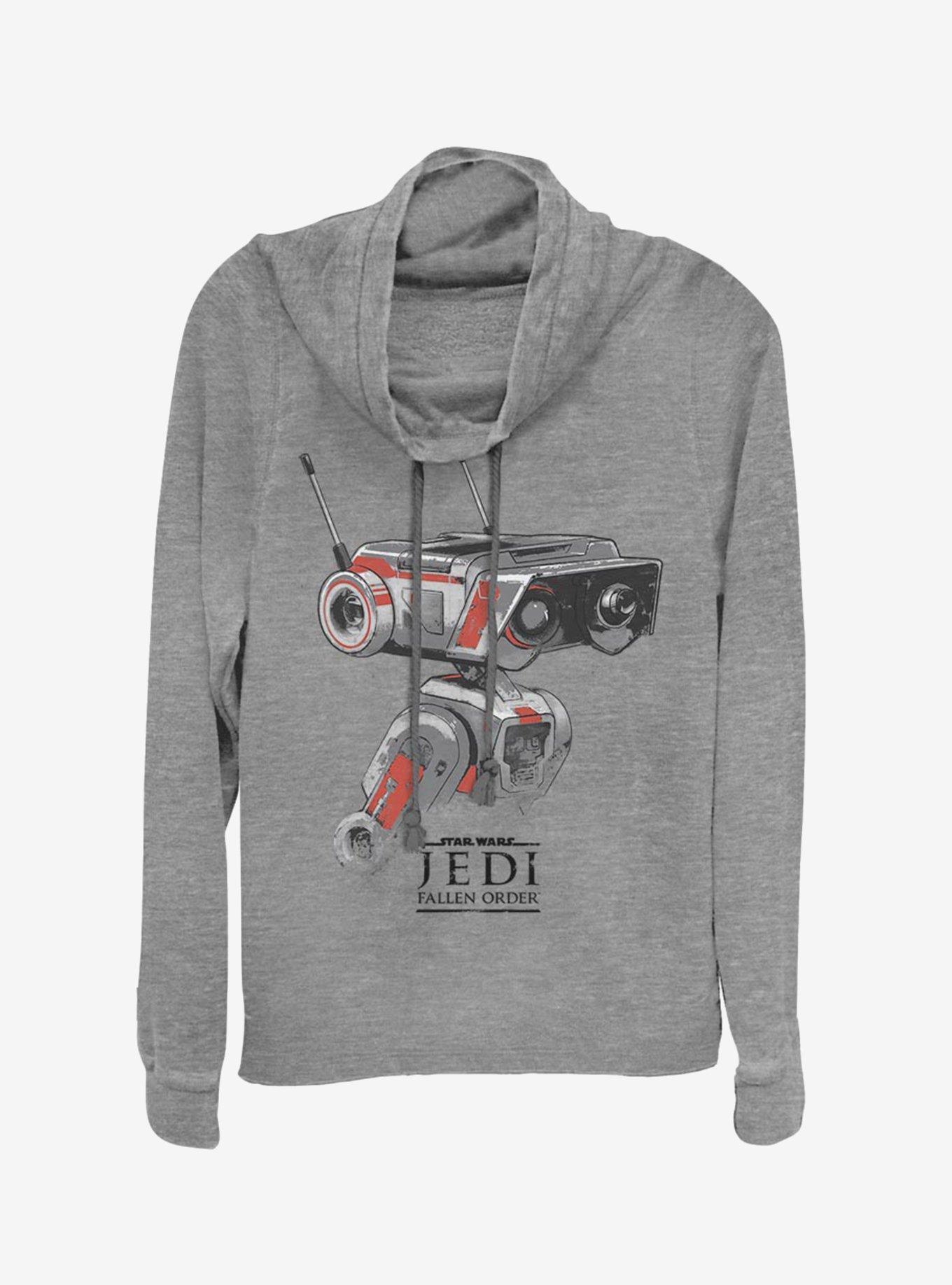 Star Wars Jedi Fallen Order Droid Art Cowlneck Long-Sleeve Womens Top, , hi-res