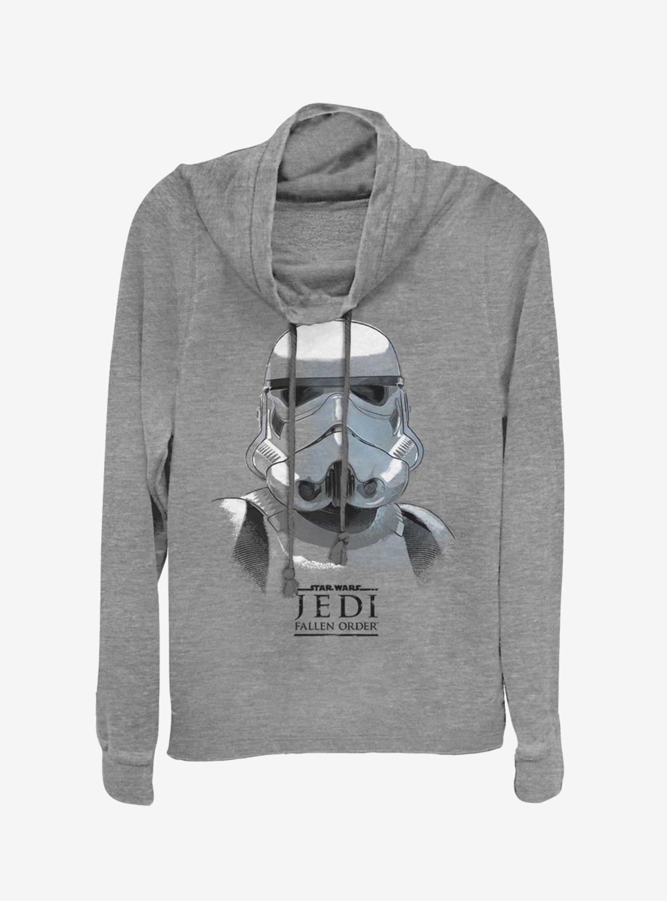 Star Wars Jedi Fallen Order Trooper Mask Cowlneck Long-Sleeve Womens Top, , hi-res