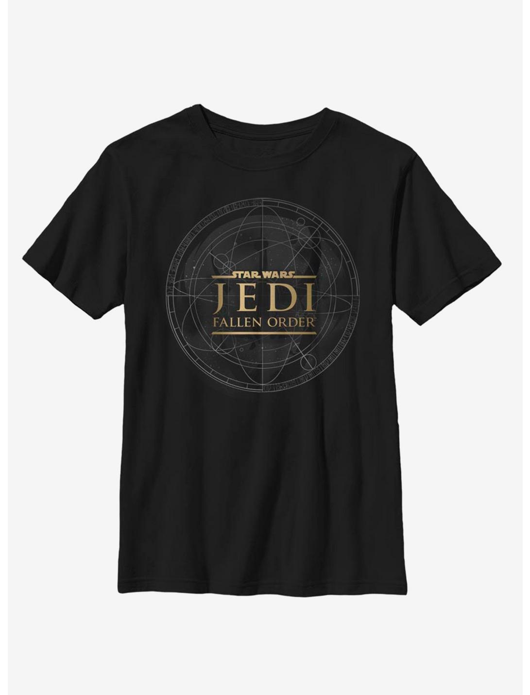 Star Wars Jedi Fallen Order Jedi Map Star Wars Youth T-Shirt, BLACK, hi-res