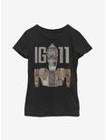 Star Wars The Mandalorian IG-11 Illustrated Youth Girls T-Shirt, BLACK, hi-res