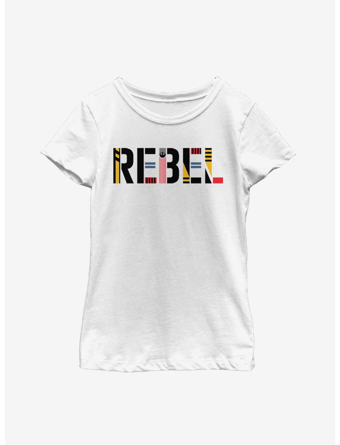 Star Wars Episode IX The Rise Of Skywalker Rebel Simple Youth Girls T-Shirt, WHITE, hi-res