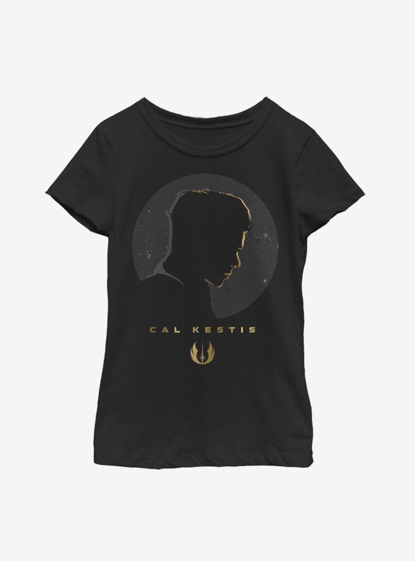 Star Wars Jedi Fallen Order Cal Kestis Gold Youth Girls T-Shirt, BLACK, hi-res