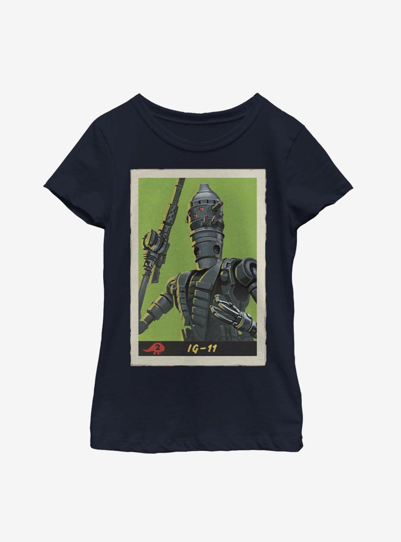 Star Wars The Mandalorian IG-11 Poster Youth Girls T-Shirt, NAVY, hi-res
