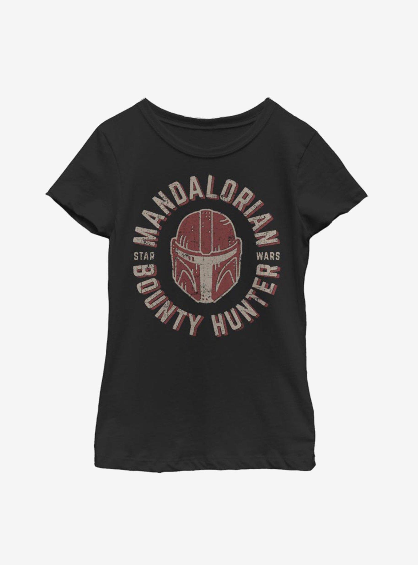 Star Wars The Mandalorian Lone Wolf Youth Girls T-Shirt, BLACK, hi-res
