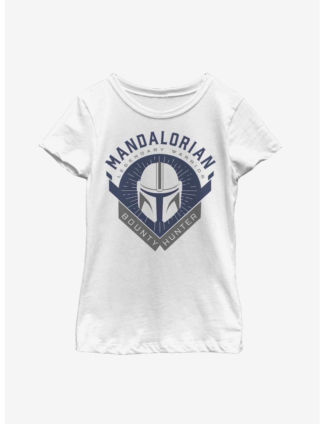 Star Wars The Mandalorian Crest Youth Girls T-Shirt, WHITE, hi-res