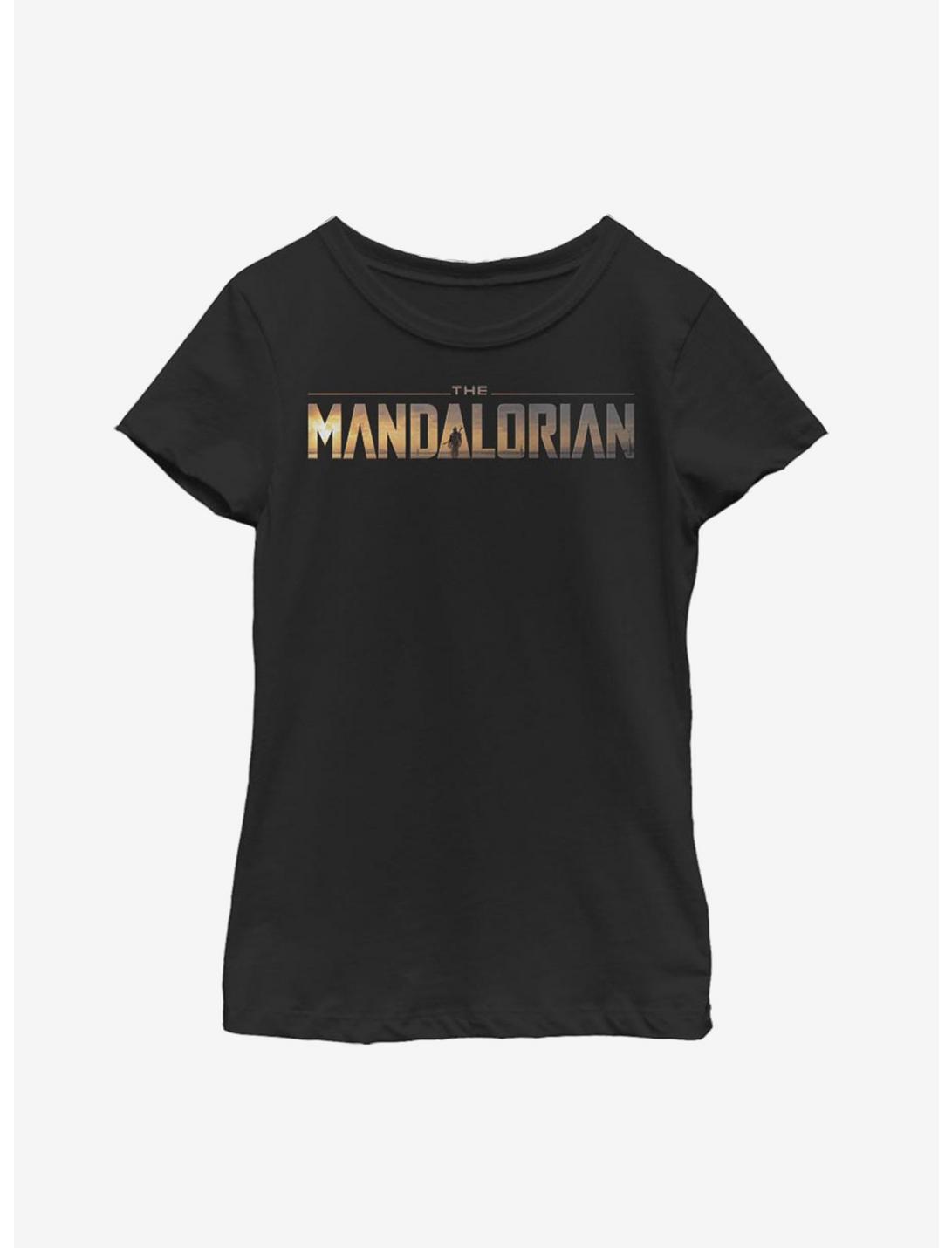 Star Wars The Mandalorian Logo Youth Girls T-Shirt, BLACK, hi-res