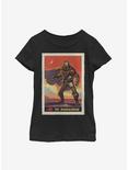 Star Wars The Mandalorian Poster Youth Girls T-Shirt, BLACK, hi-res