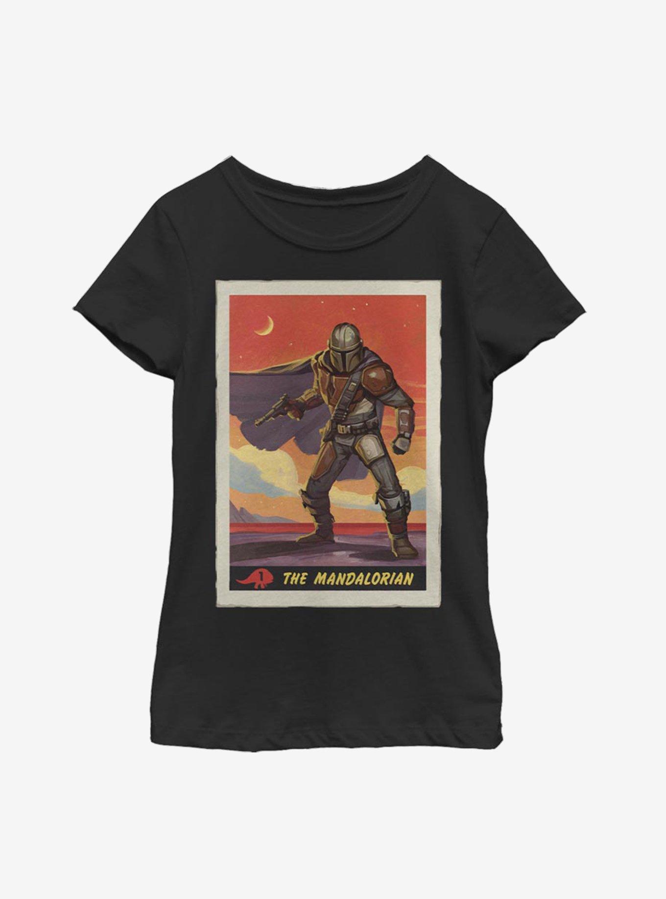 Star Wars The Mandalorian Poster Youth Girls T-Shirt, BLACK, hi-res