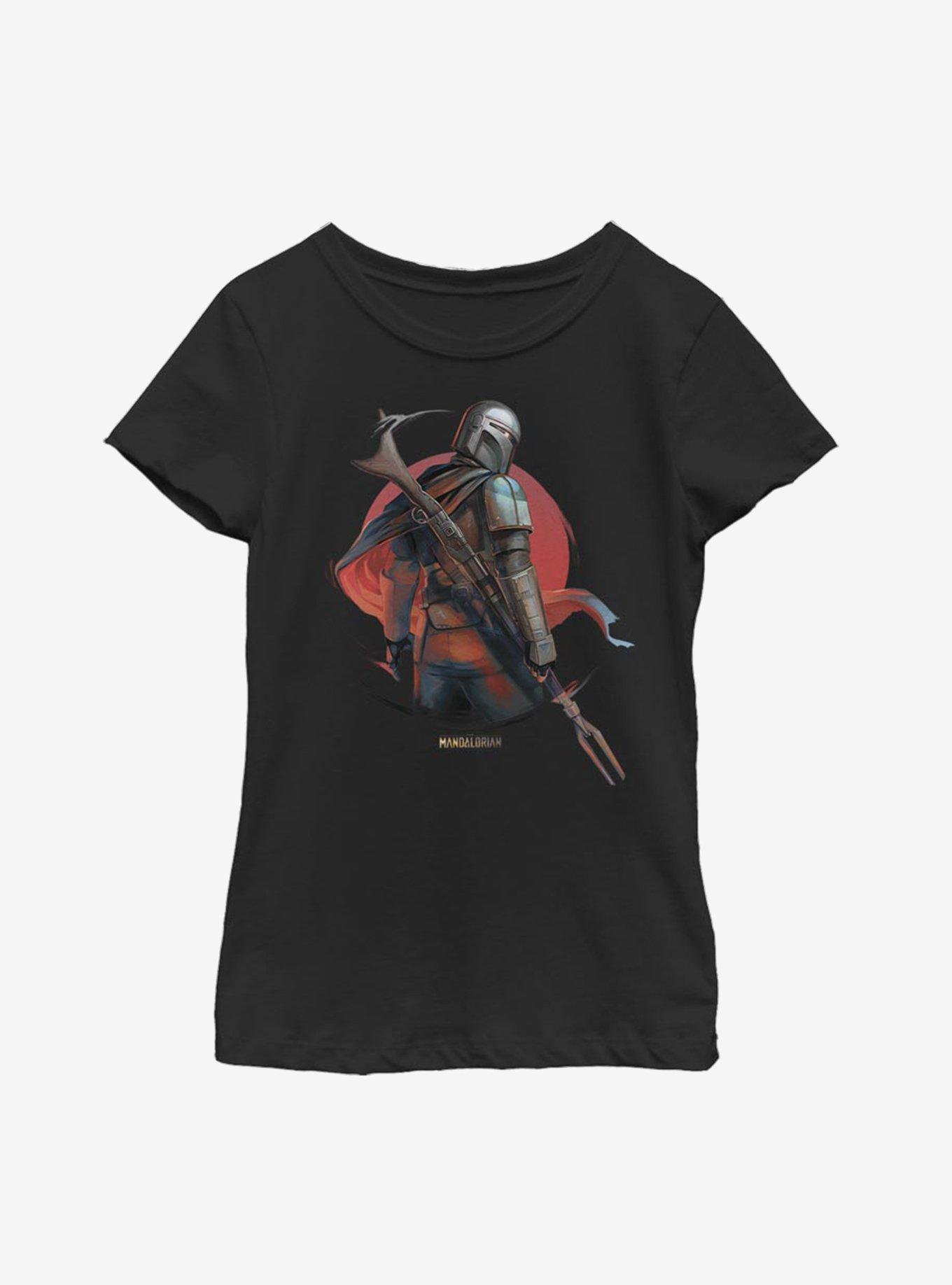 Star Wars The Mandalorian Sunrise Youth Girls T-Shirt, BLACK, hi-res