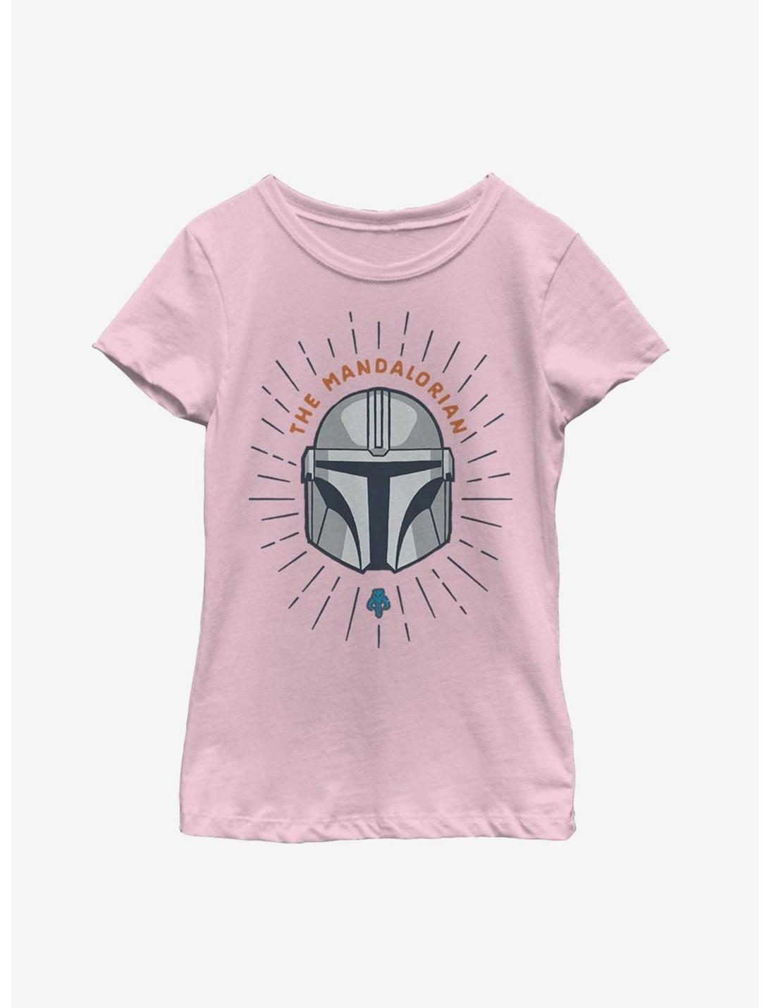 Star Wars The Mandalorian Simple Shield Youth Girls T-Shirt, PINK, hi-res