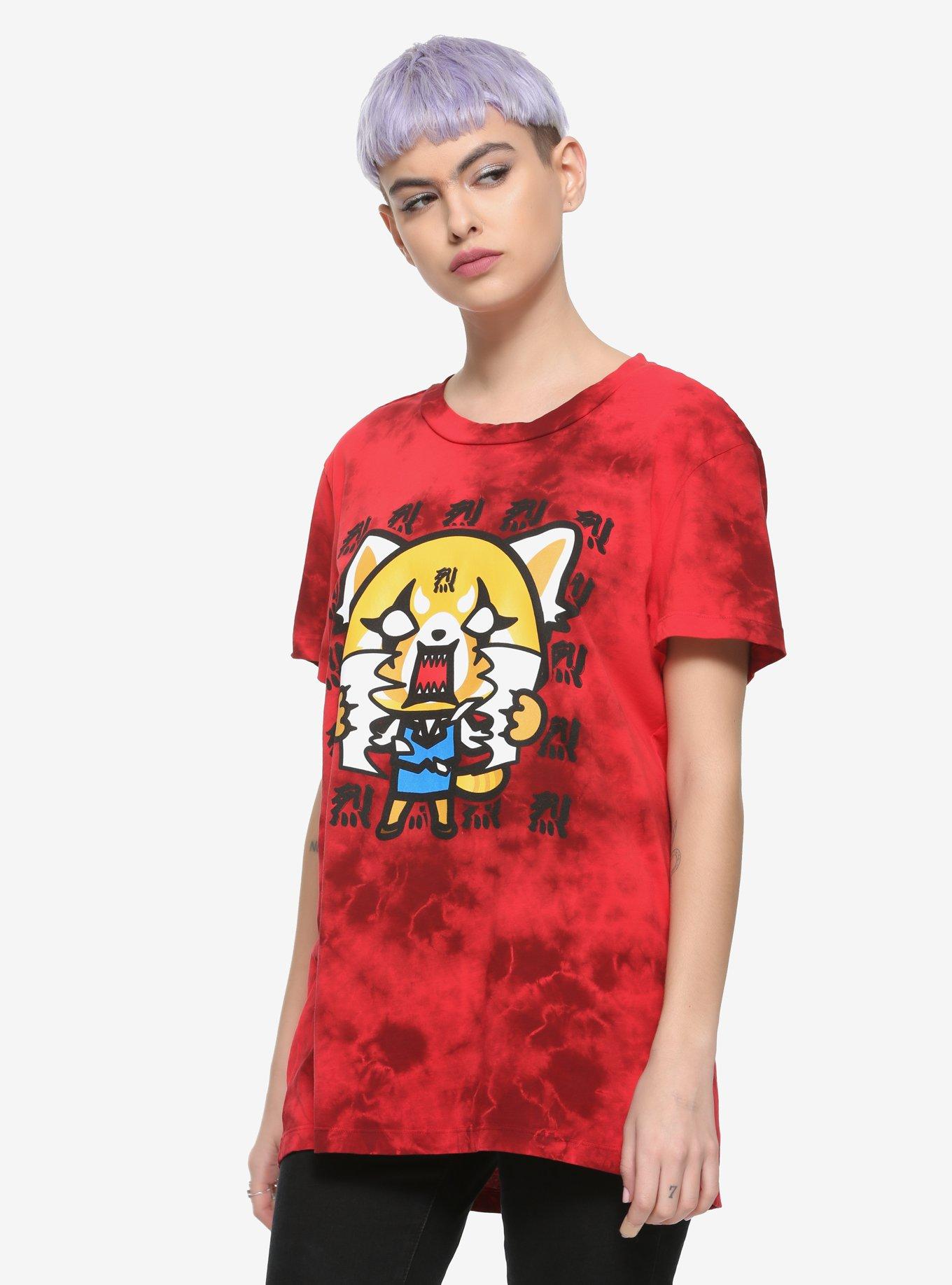 Aggretsuko Office Rage Tie-Dye Girls T-Shirt, MULTI, hi-res