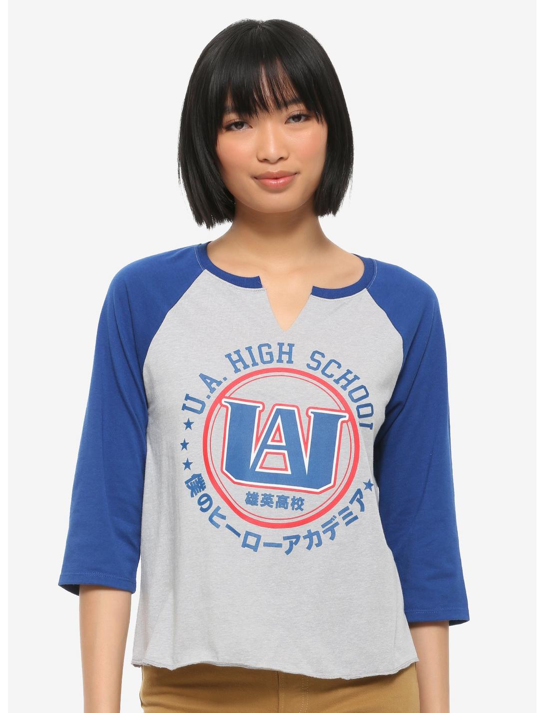 My Hero Academia U.A. High Notch Girls Raglan, BLUE, hi-res
