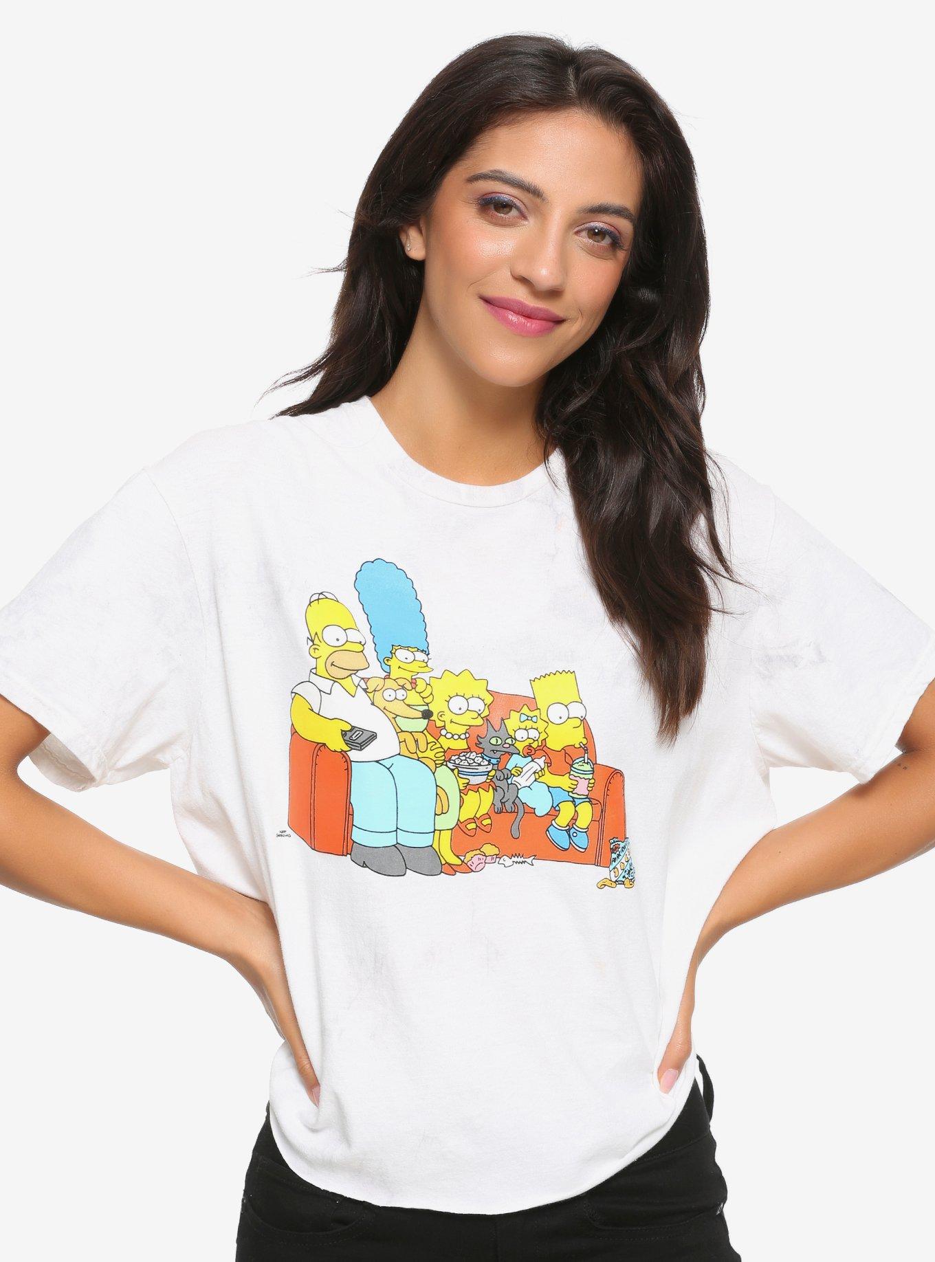 The Simpsons Couch Girls Crop T-Shirt, MULTI, hi-res
