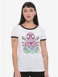 Marvel Spider-Man Tattoo Flash Girls Ringer T-Shirt, MULTI, hi-res