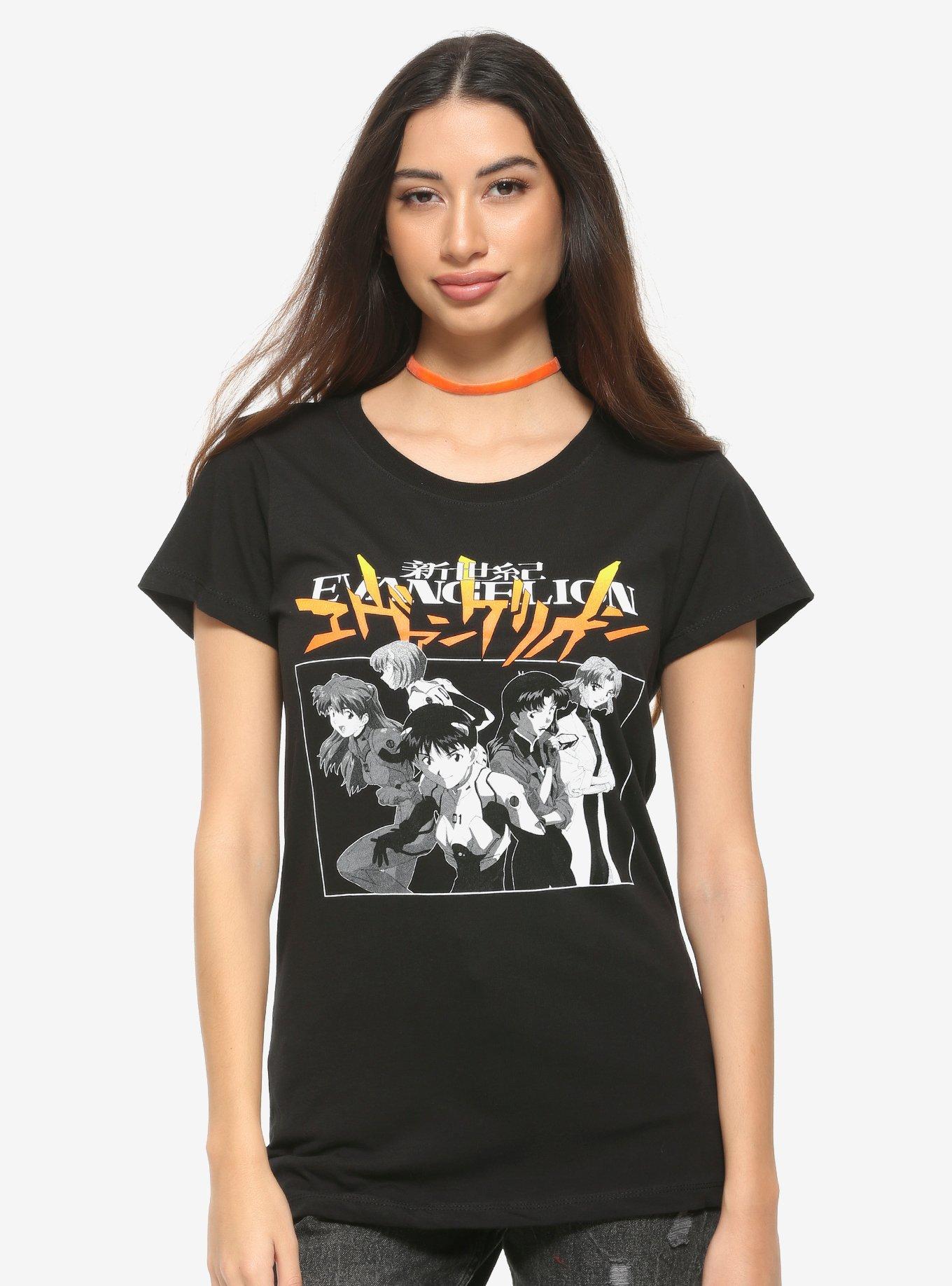 Neon Genesis Evangelion Group Girls T-Shirt, MULTI, hi-res