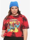 Marvel The Amazing Spider-Man Tie-Dye Girls Crop T-Shirt Plus Size, MULTI, hi-res