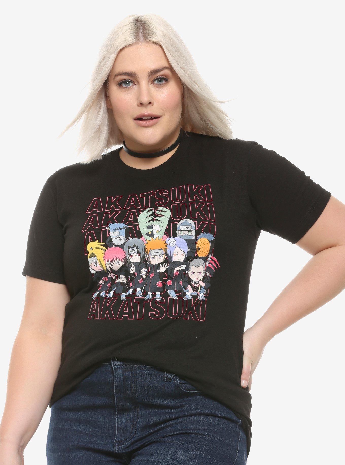 Naruto Shippuden Chibi Akatsuki Names Girls T-Shirt Plus Size, MULTI, hi-res