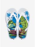 Creature From The Black Lagoon Rider Monsters Flip Flop Sandal, WHITE, hi-res