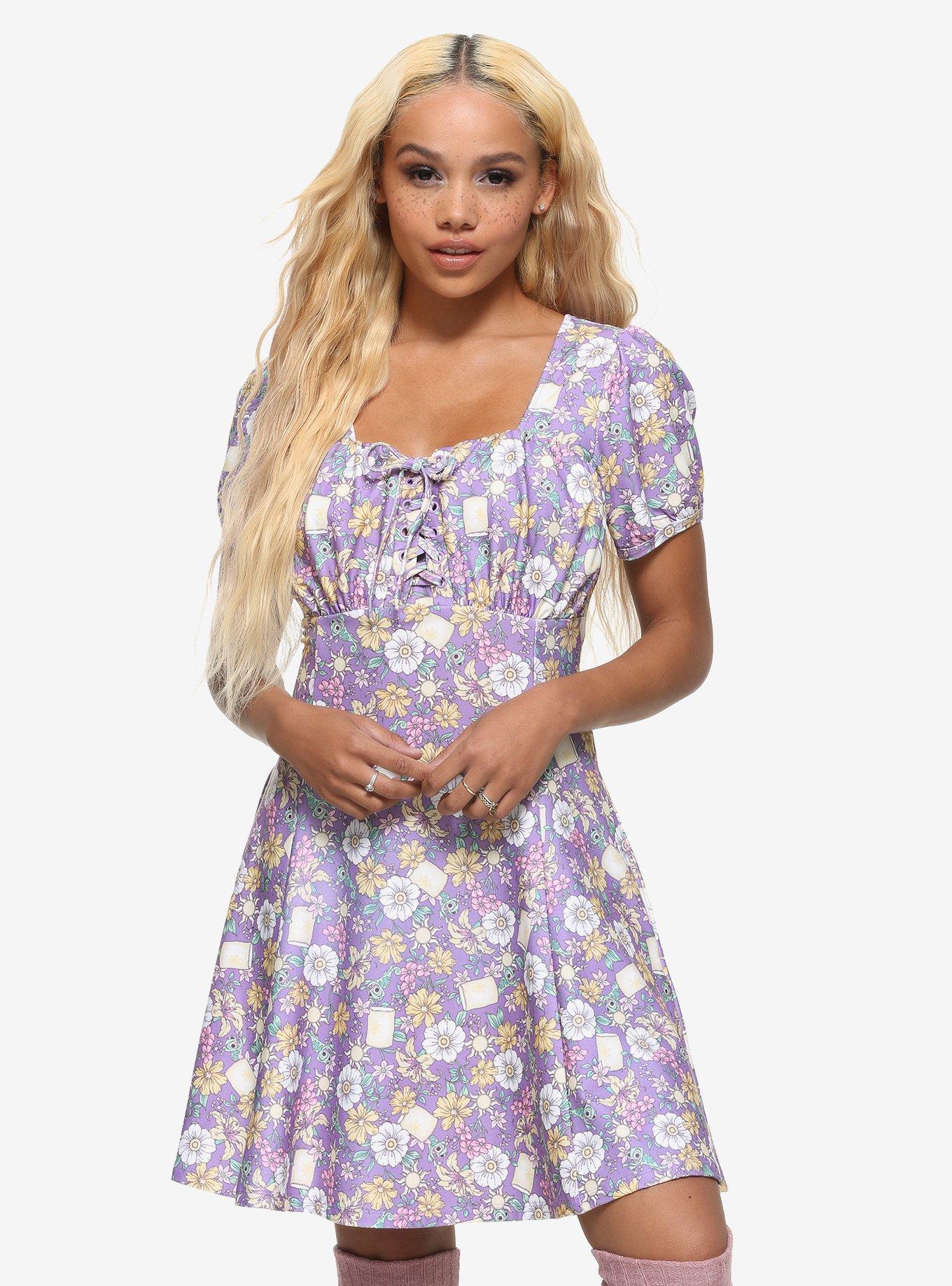 Her Universe Disney Tangled Floral Icons Dress, LAVENDER, hi-res