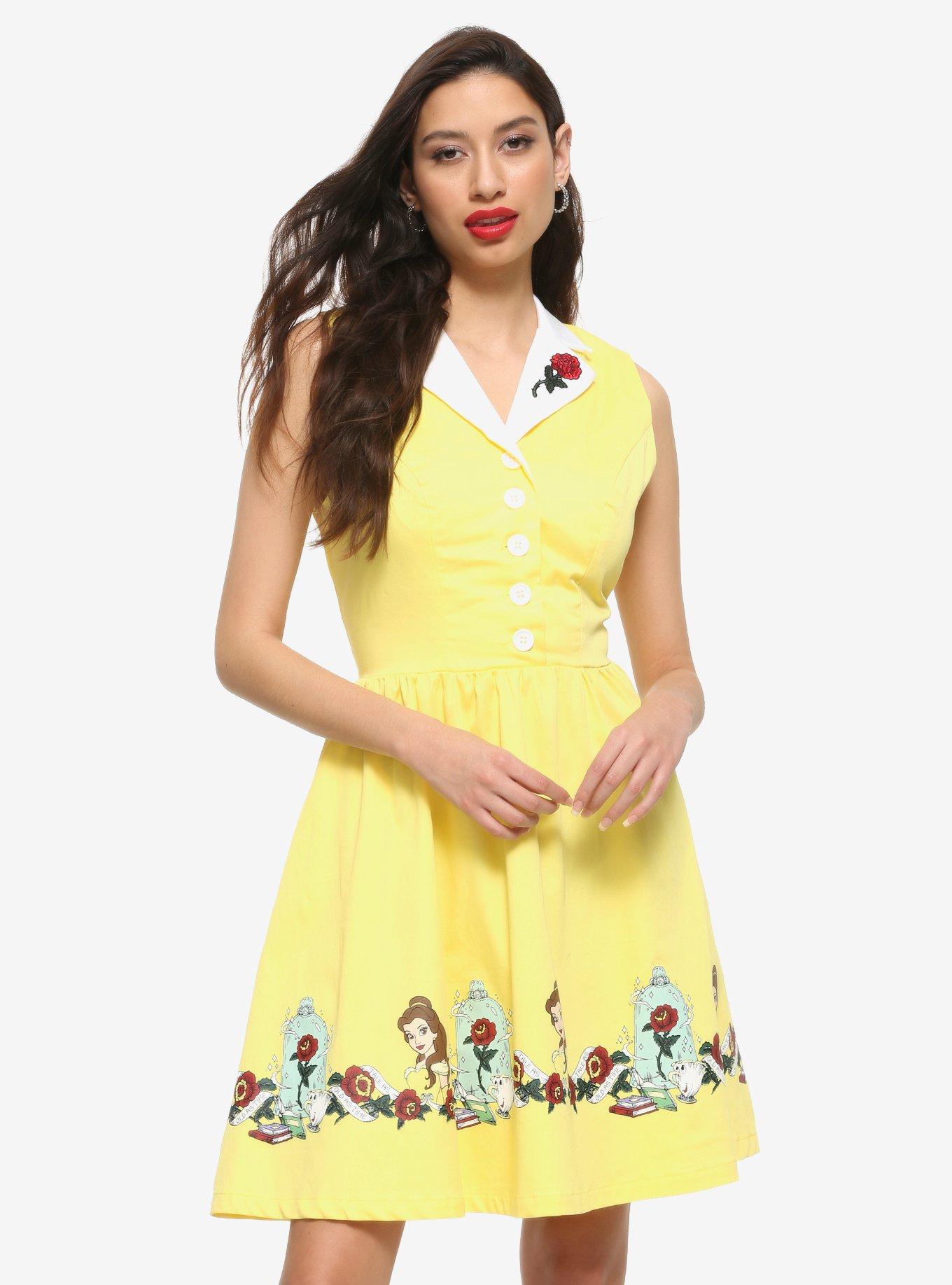 Her Universe Disney Beauty And The Beast Belle Retro Dress Hot Topic