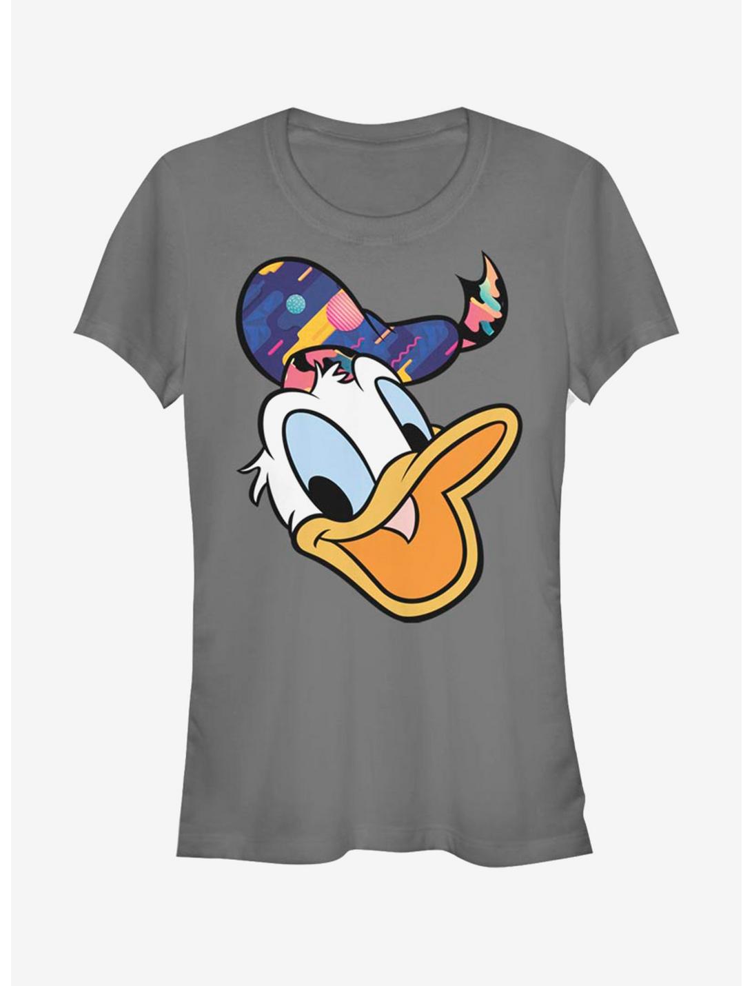 Disney Donald Duck Donald Pattern Face Girls T-Shirt, CHARCOAL, hi-res