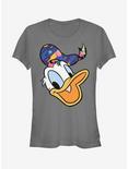 Disney Donald Duck Donald Pattern Face Girls T-Shirt, CHARCOAL, hi-res