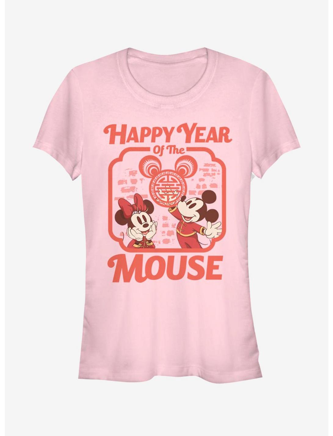 Disney Mickey Mouse Happy Mouse Year Girls T-Shirt, LIGHT PINK, hi-res