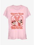 Disney Mickey Mouse Happy Mouse Year Girls T-Shirt, LIGHT PINK, hi-res