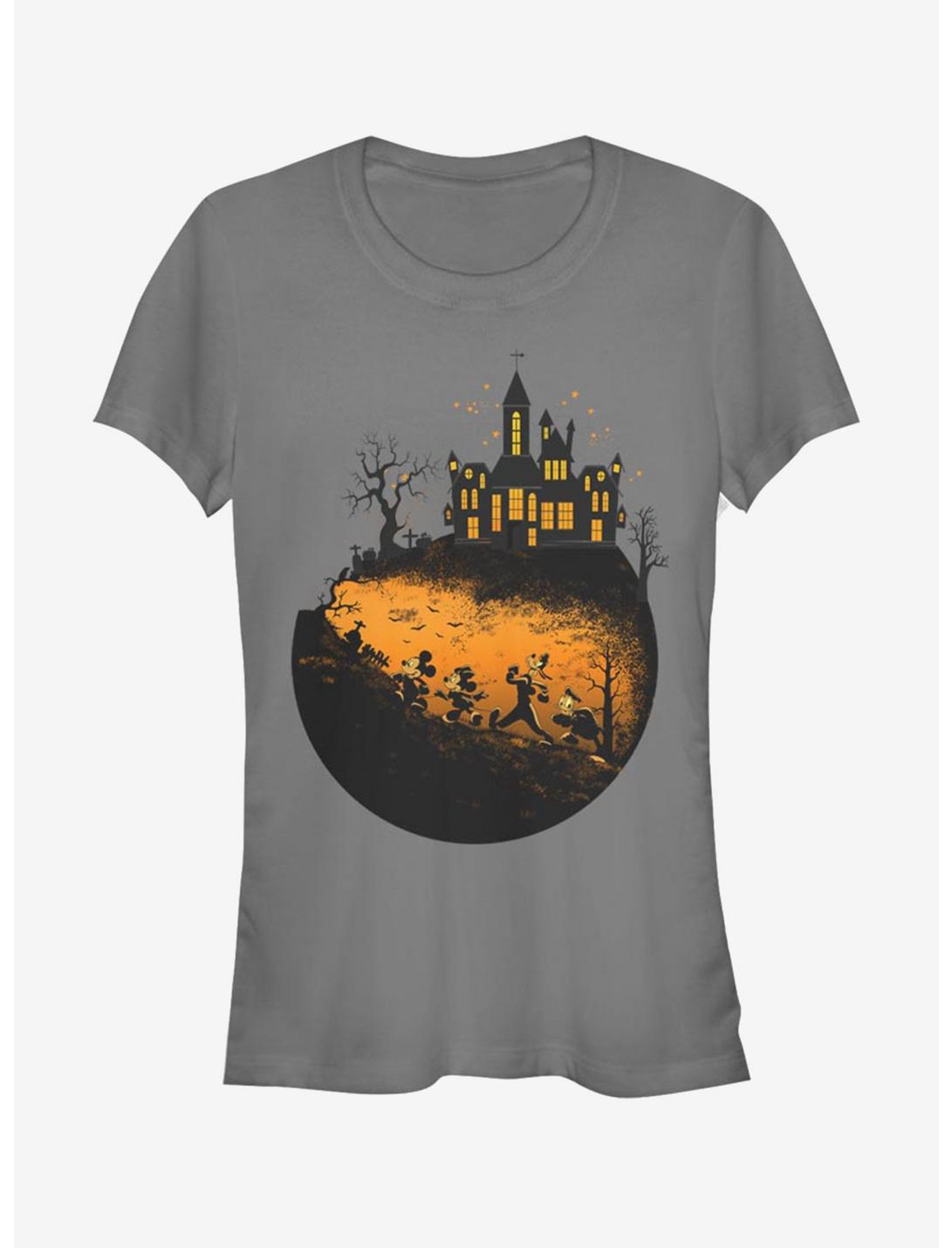 Disney Mickey Mouse Mickey Haunted Halloween Girls T-Shirt, CHARCOAL, hi-res