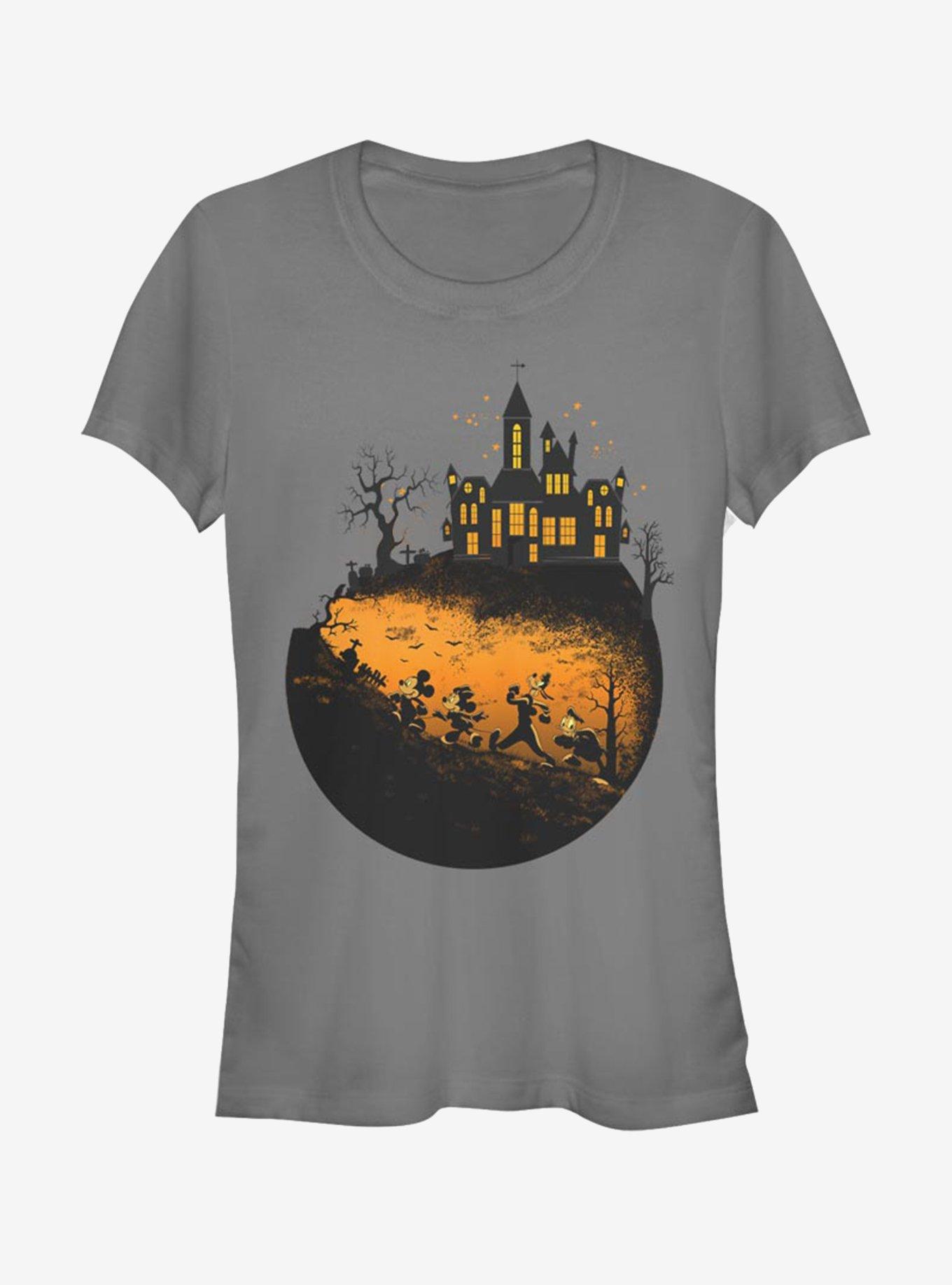 Disney Mickey Mouse Mickey Haunted Halloween Girls T-Shirt, CHARCOAL, hi-res