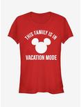 Disney Mickey Mouse Vacation Mode Girls T-Shirt, RED, hi-res