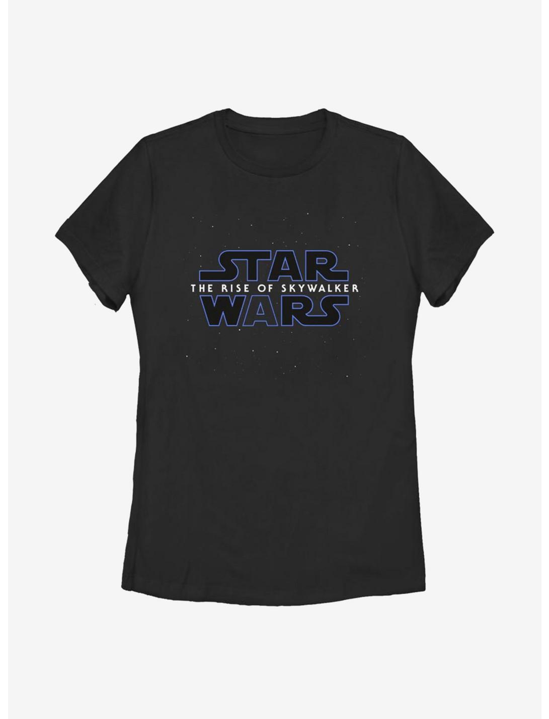 Star Wars Episode IX The Rise Of Skywalker Classic Galaxy Logo Womens T-Shirt, BLACK, hi-res