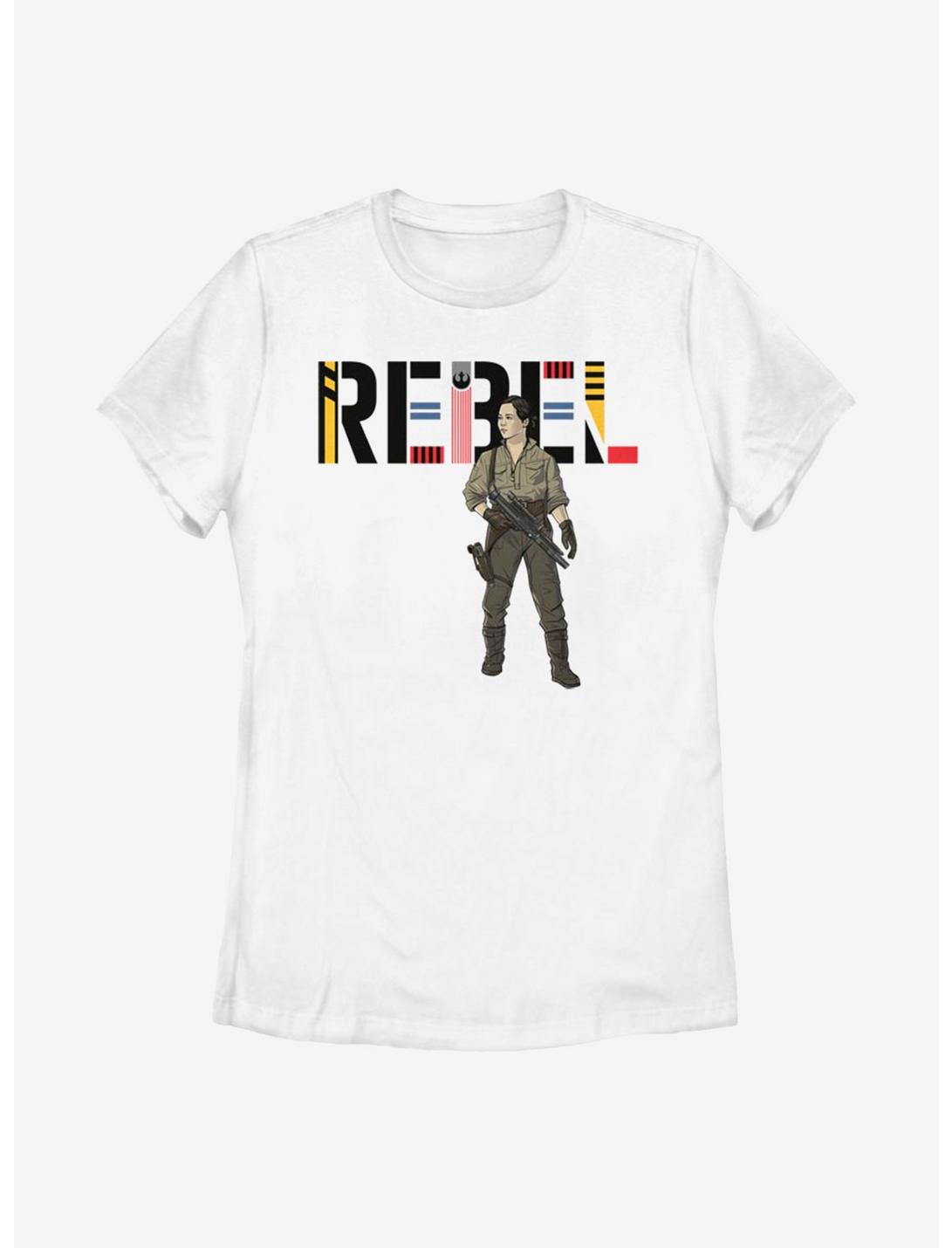 Star Wars Episode IX The Rise Of Skywalker Rebel Rose Womens T-Shirt, WHITE, hi-res