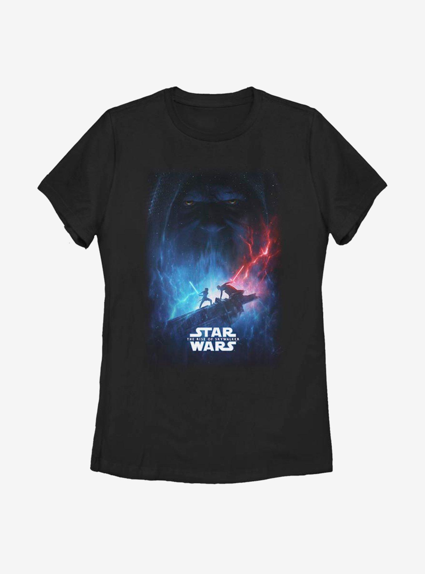 Star Wars Episode IX The Rise Of Skywalker Battle Poster Womens T-Shirt, BLACK, hi-res