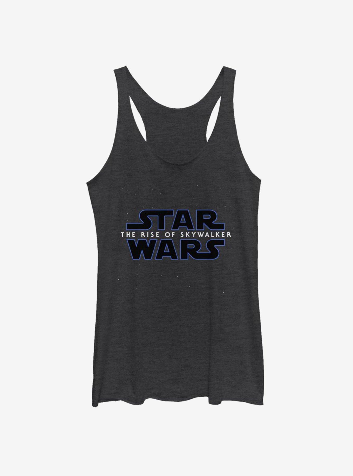 Star Wars Episode IX The Rise Of Skywalker Classic Galaxy Logo Womens Tank Top, BLK HTR, hi-res