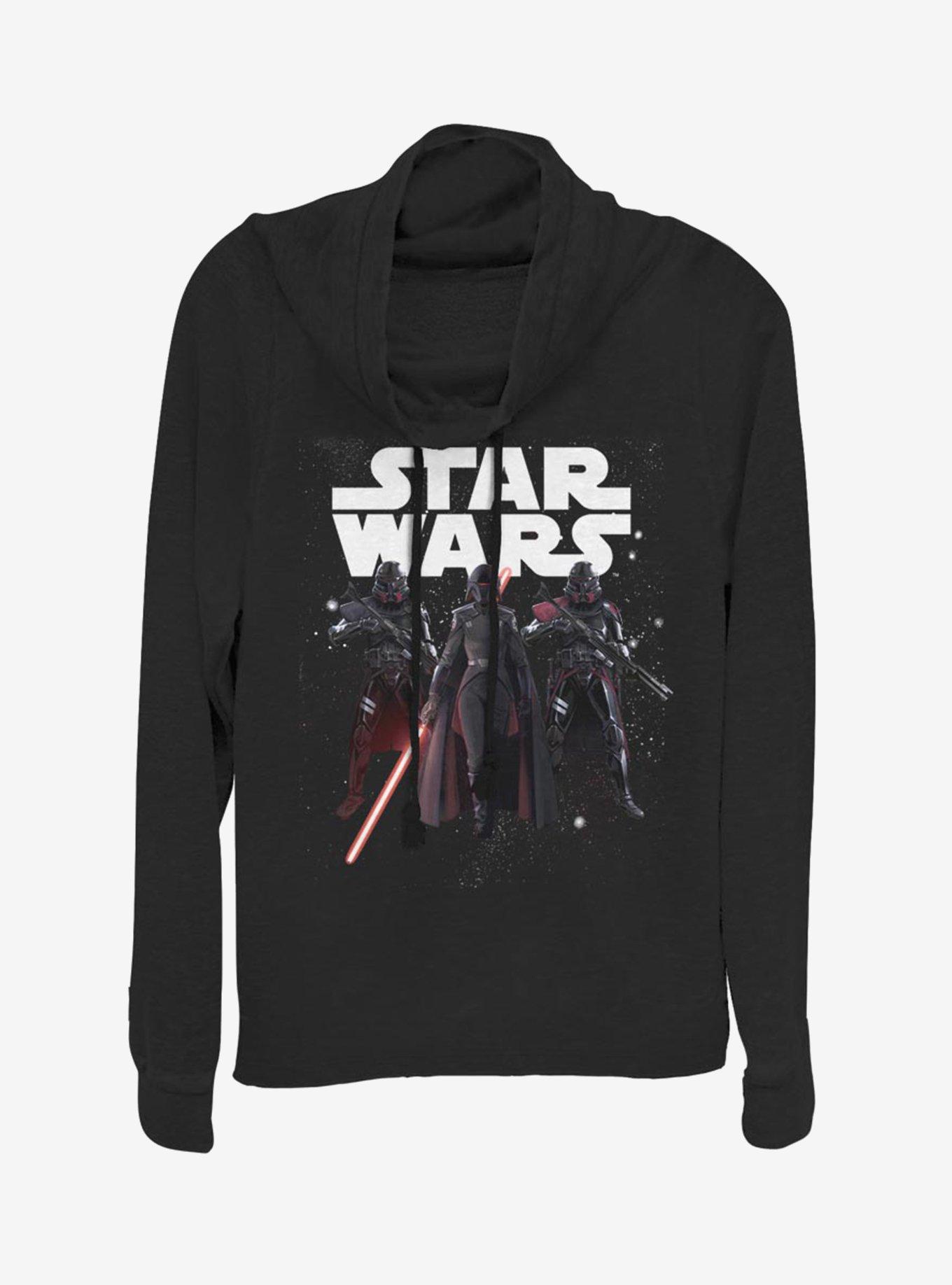 Star Wars Jedi Fallen Order Big Three Cowlneck Long-Sleeve Womens Top, , hi-res