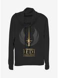 Star Wars Jedi Fallen Order Jedi Symbol Cowlneck Long-Sleeve Womens Top, BLACK, hi-res