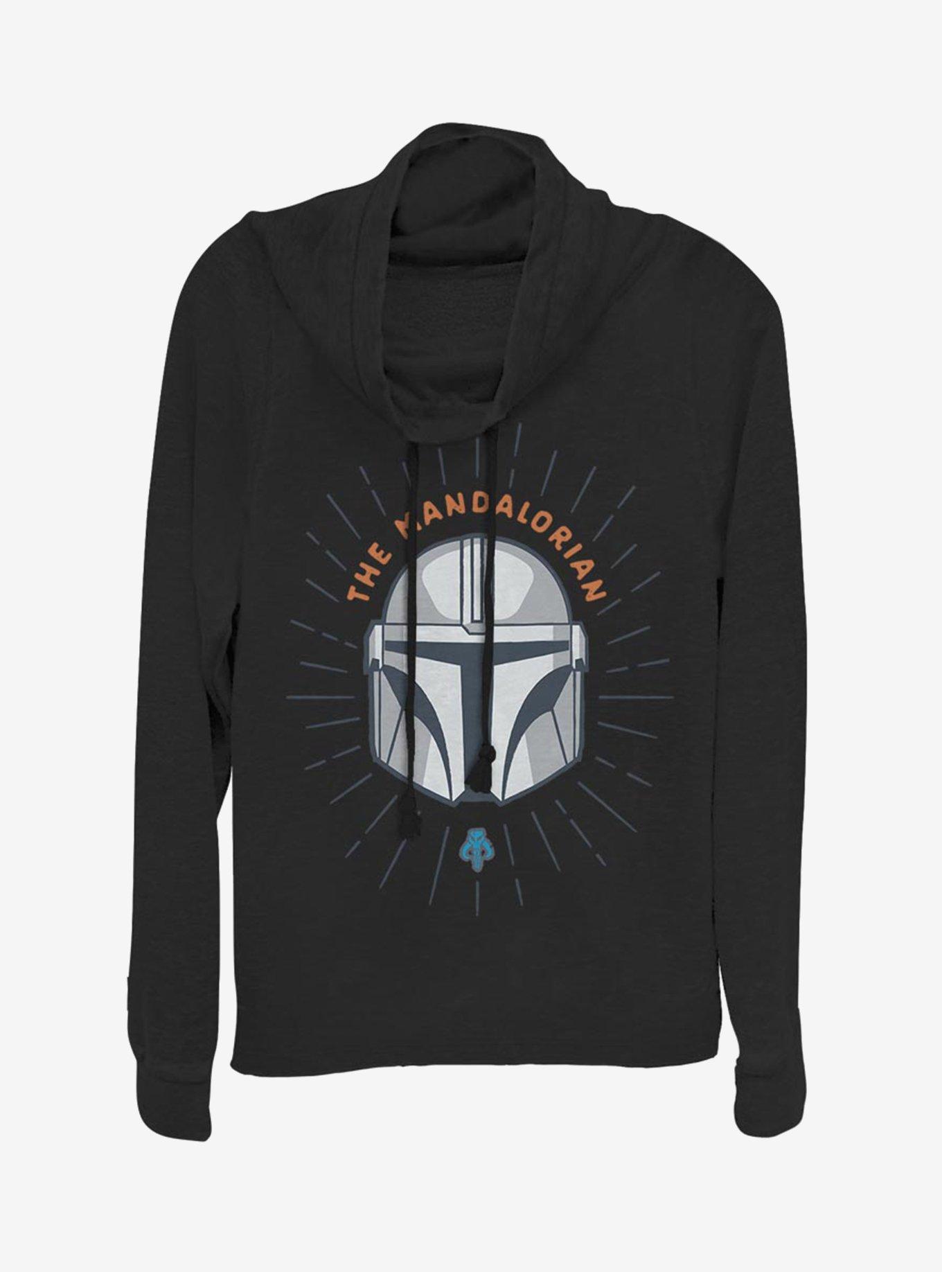 Star Wars The Mandalorian Simple Shield Cowlneck Long-Sleeve Womens Top, , hi-res