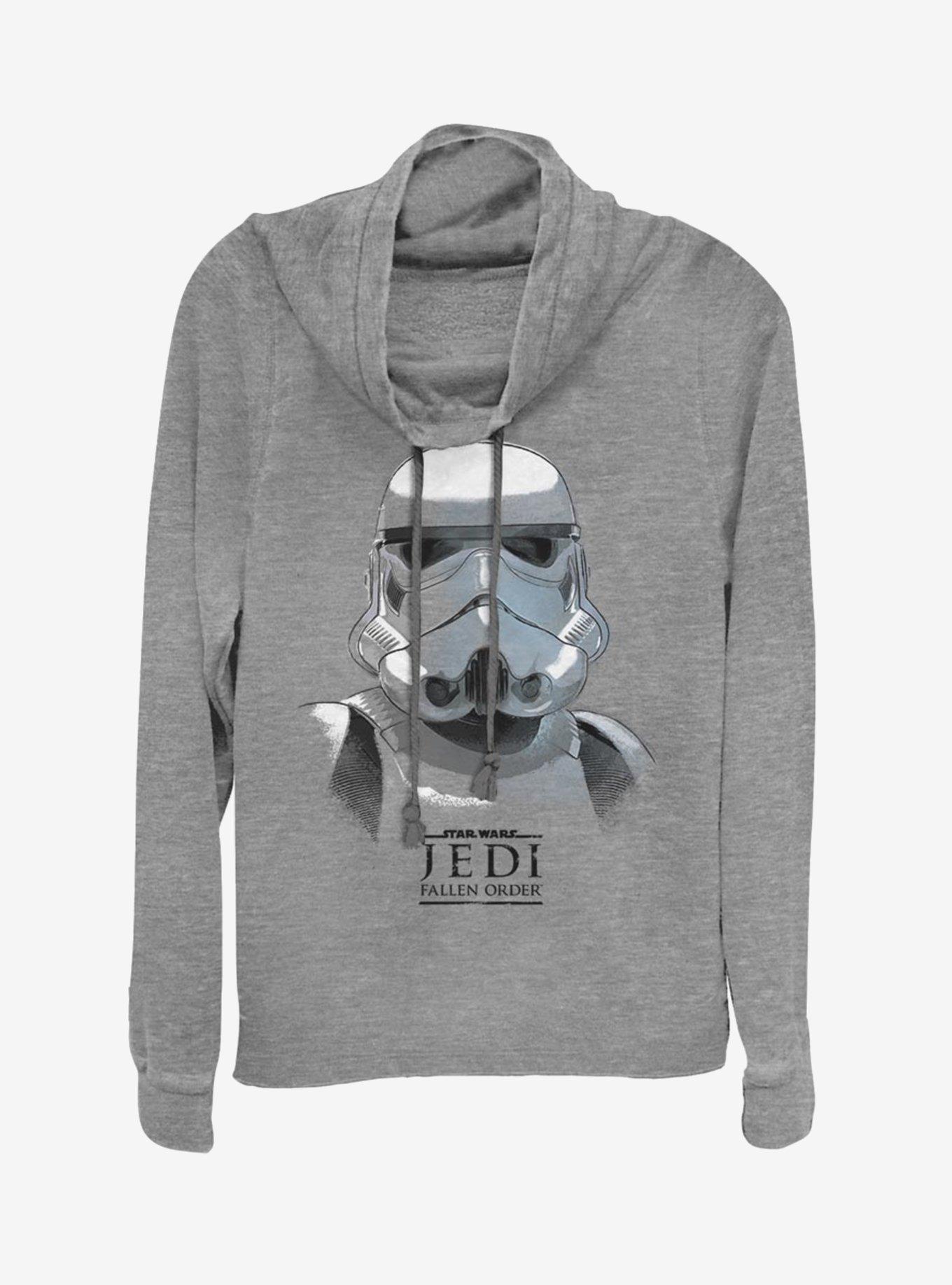 Star Wars Jedi Fallen Order Trooper Mask Cowlneck Long-Sleeve Womens Top, , hi-res